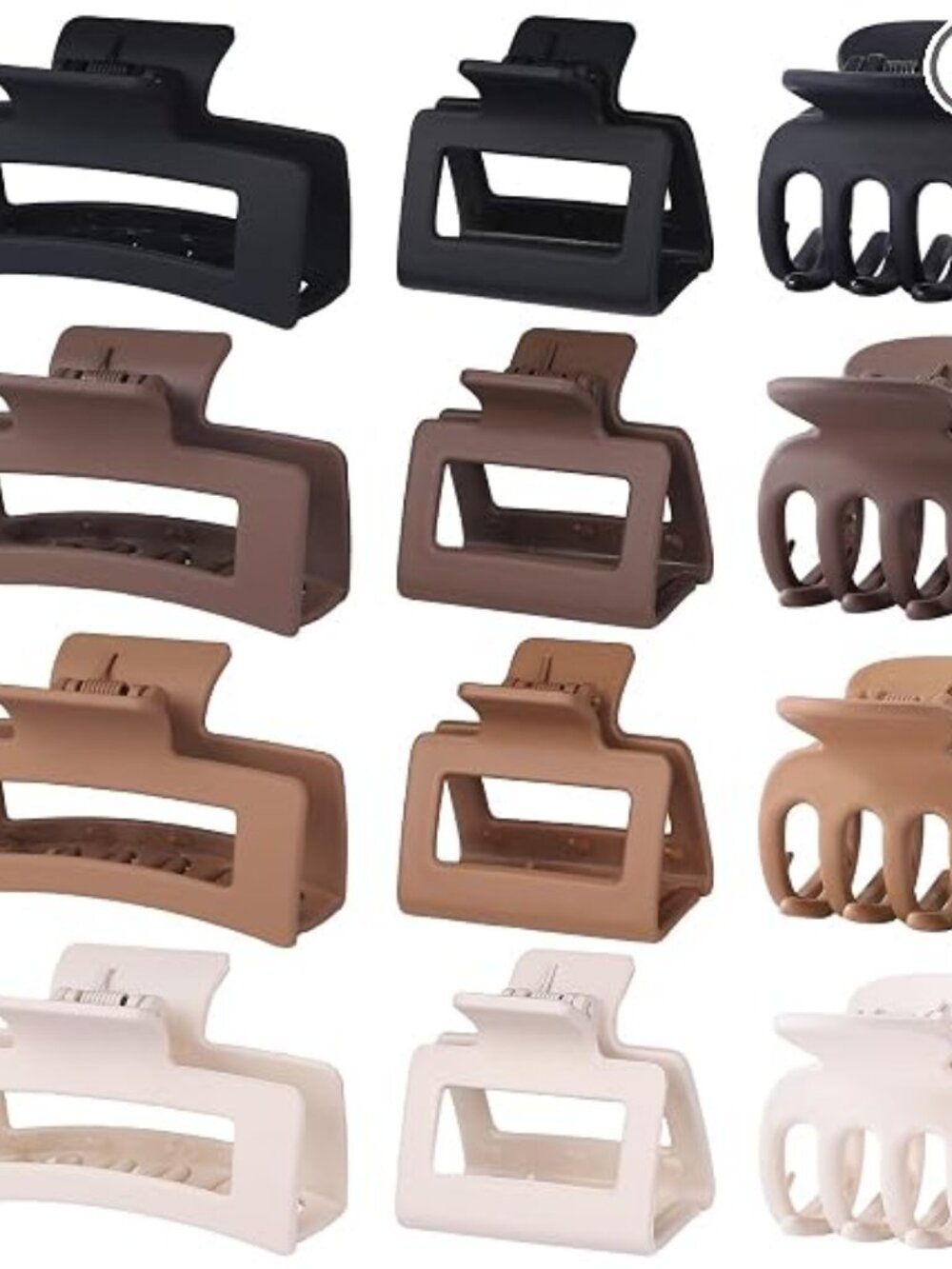 SMKSL 12 Pcs Hair Claw Clips for Women & Girls 3 Styles Hair Accessories